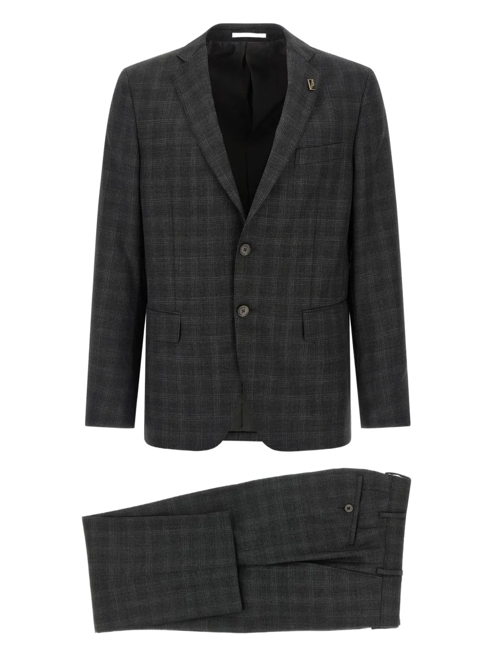 

Клетчатый костюм Pal Zileri, серый