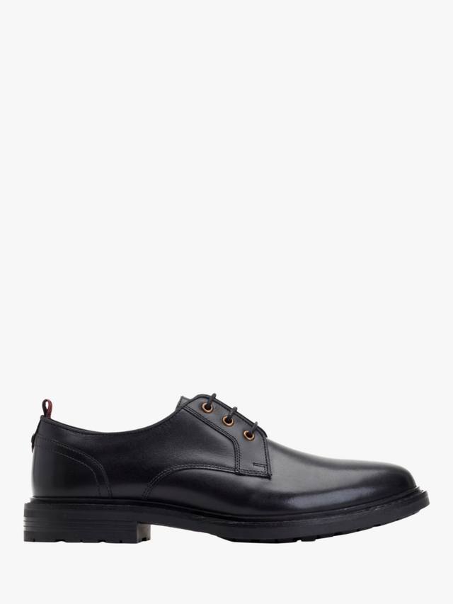 

Dime Waxy Leather Derby Shoes Base London, Black