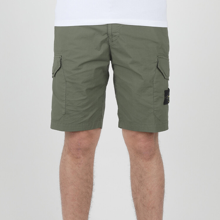 Шорты-карго мужские зеленые Stone Island, зеленый — фото 2