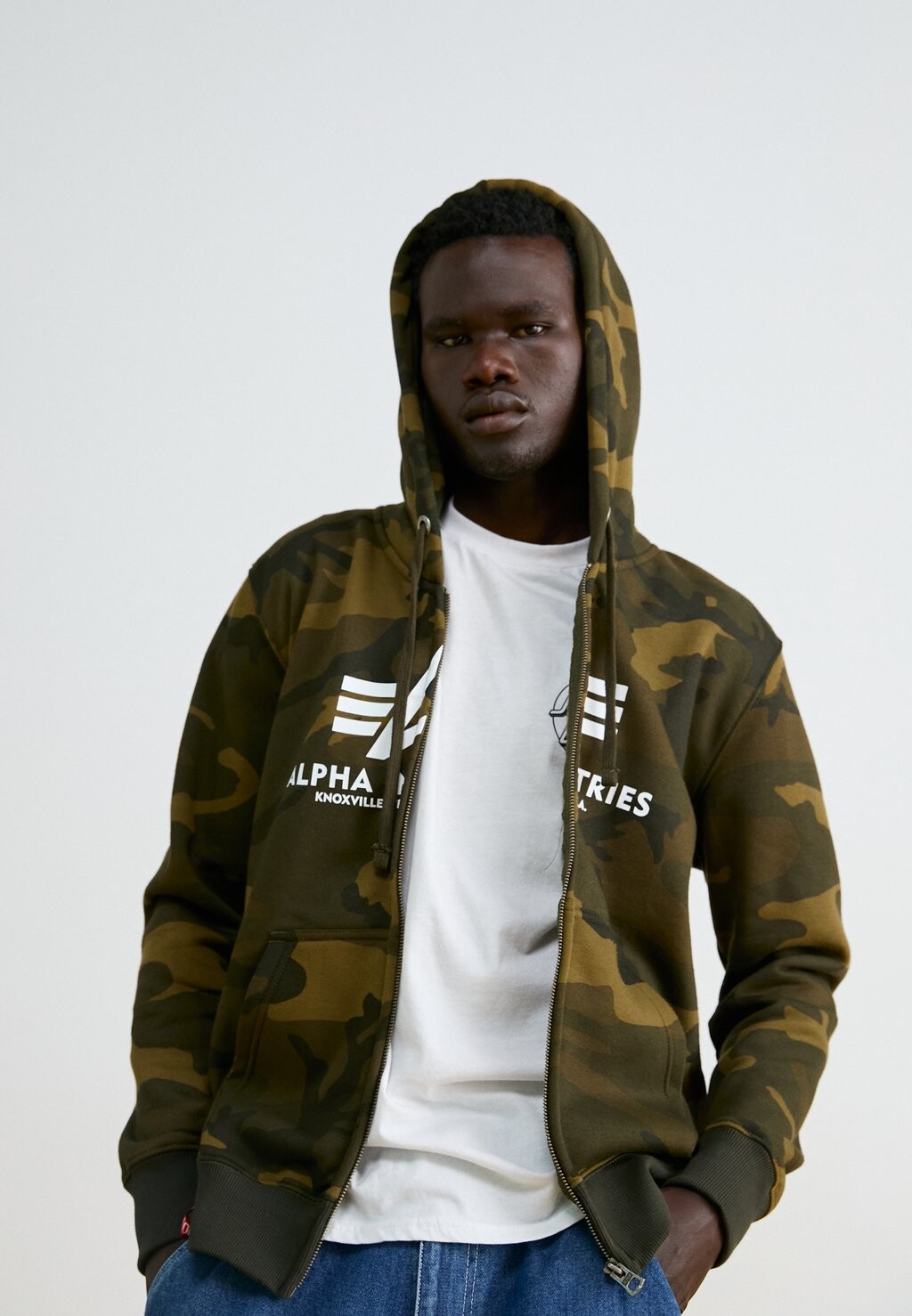 

Толстовка на молнии BASIC ZIP HOODY Alpha Industries, зеленый металлик