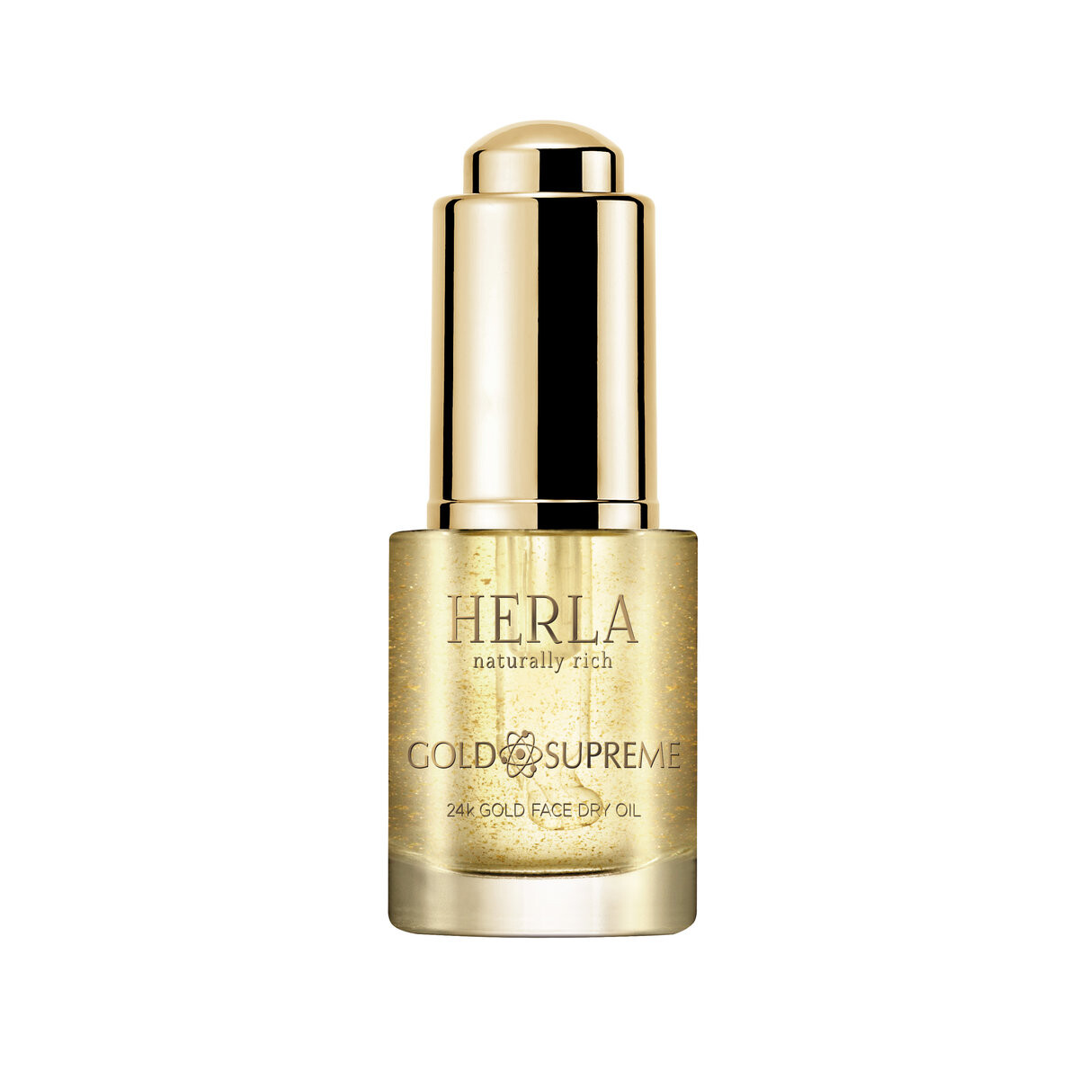 

Herla, Gold Supreme, золотое лифтинговое сухое масло для лица с частицами 24-каратного золота, 15 мл