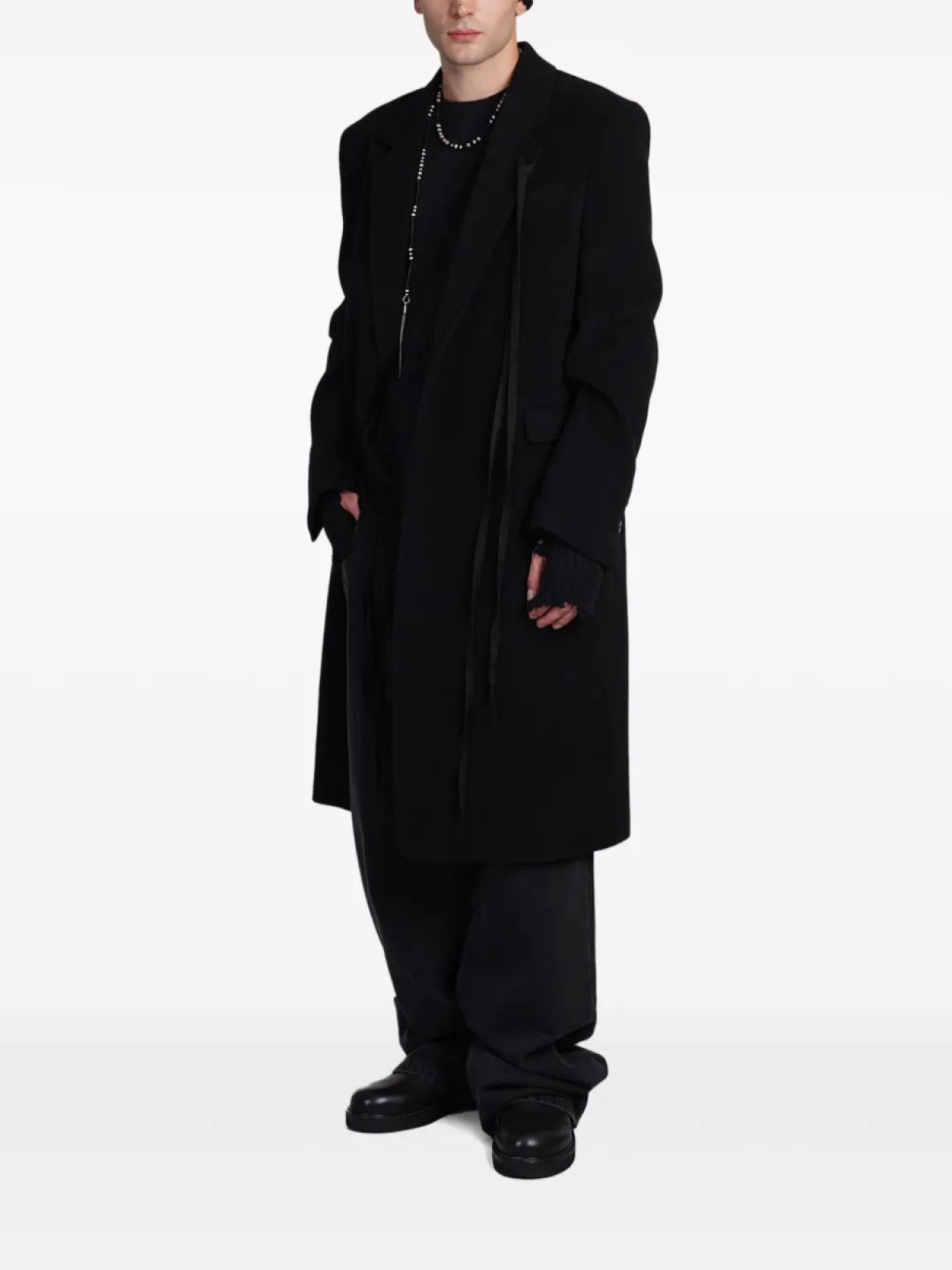 

Однобортное пальто Ann Demeulemeester, черный
