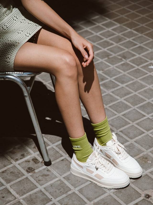 M82 Hybrid Vegan Leather кроссовки на шнуровке SAYE, White/Beige — фото 4