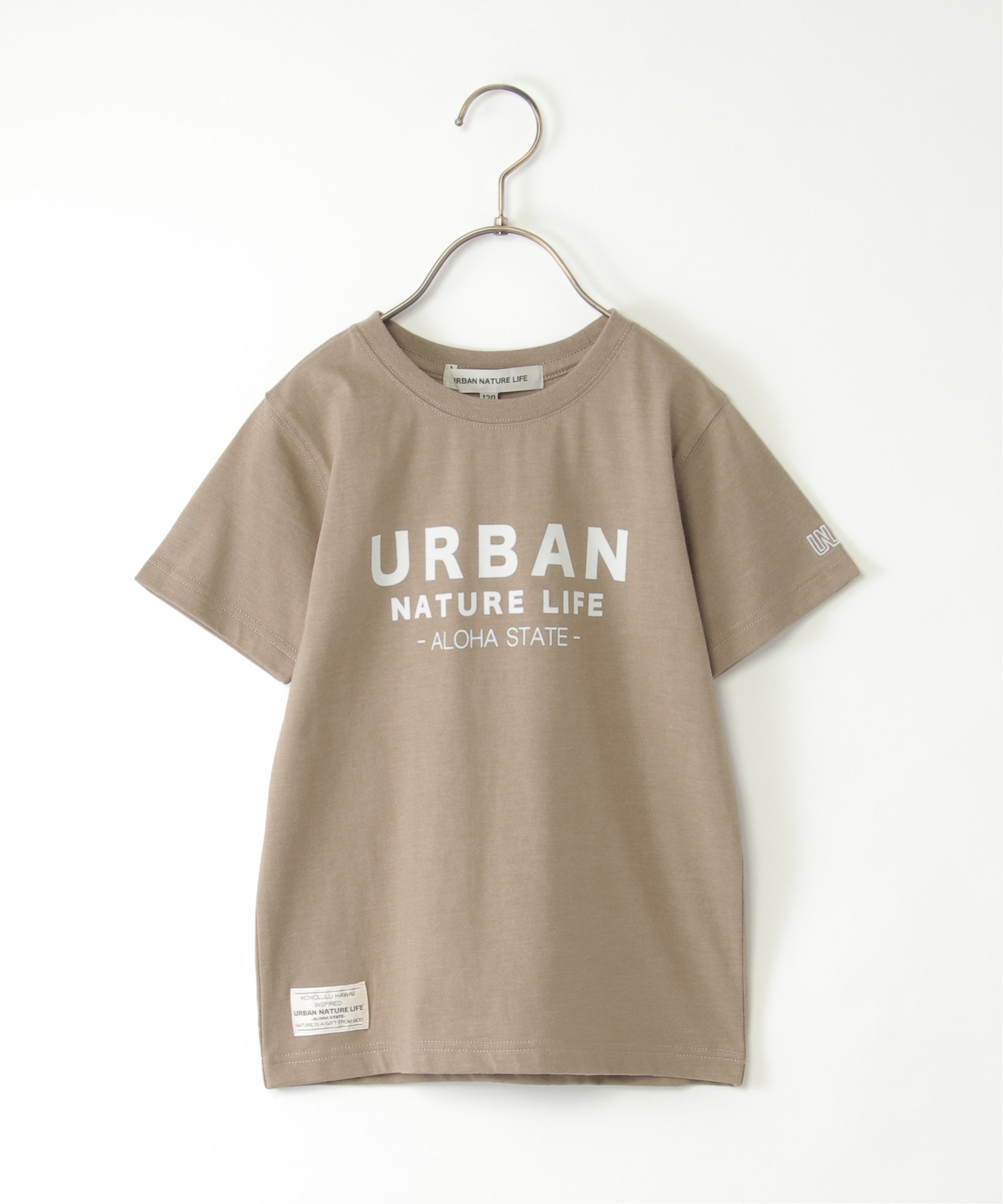 Футболка с флокированным принтом URBAN NATURE LIFE (размеры 120-160 см) Ikka, beige