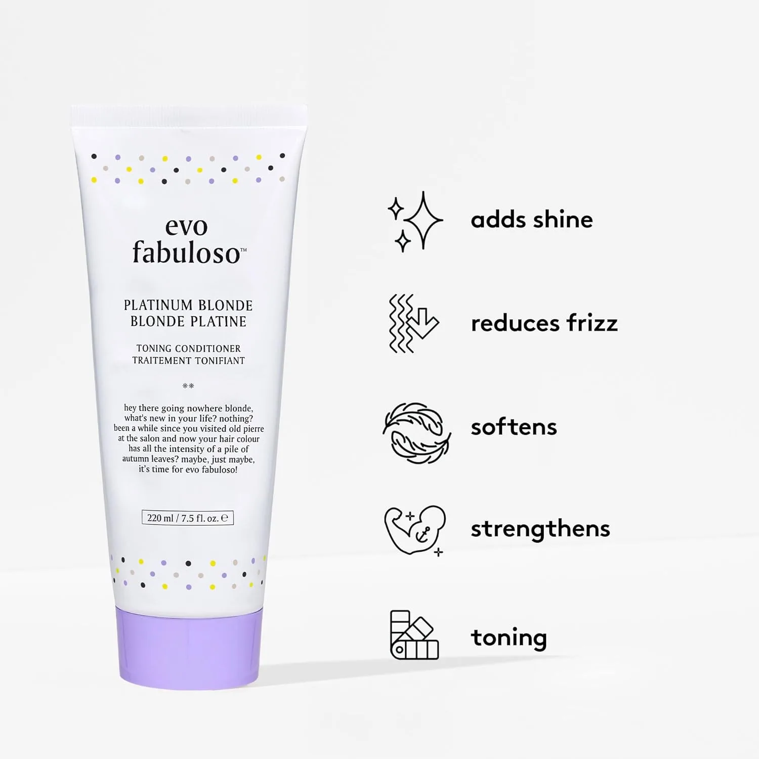 Кондиционер для окрашенных волос Evo Fabuloso Colour Depositing Conditioner - Питательное средство для сухих волос и мгновенное усиление цвета. 222 мл (.), Blonde Color — фото 3