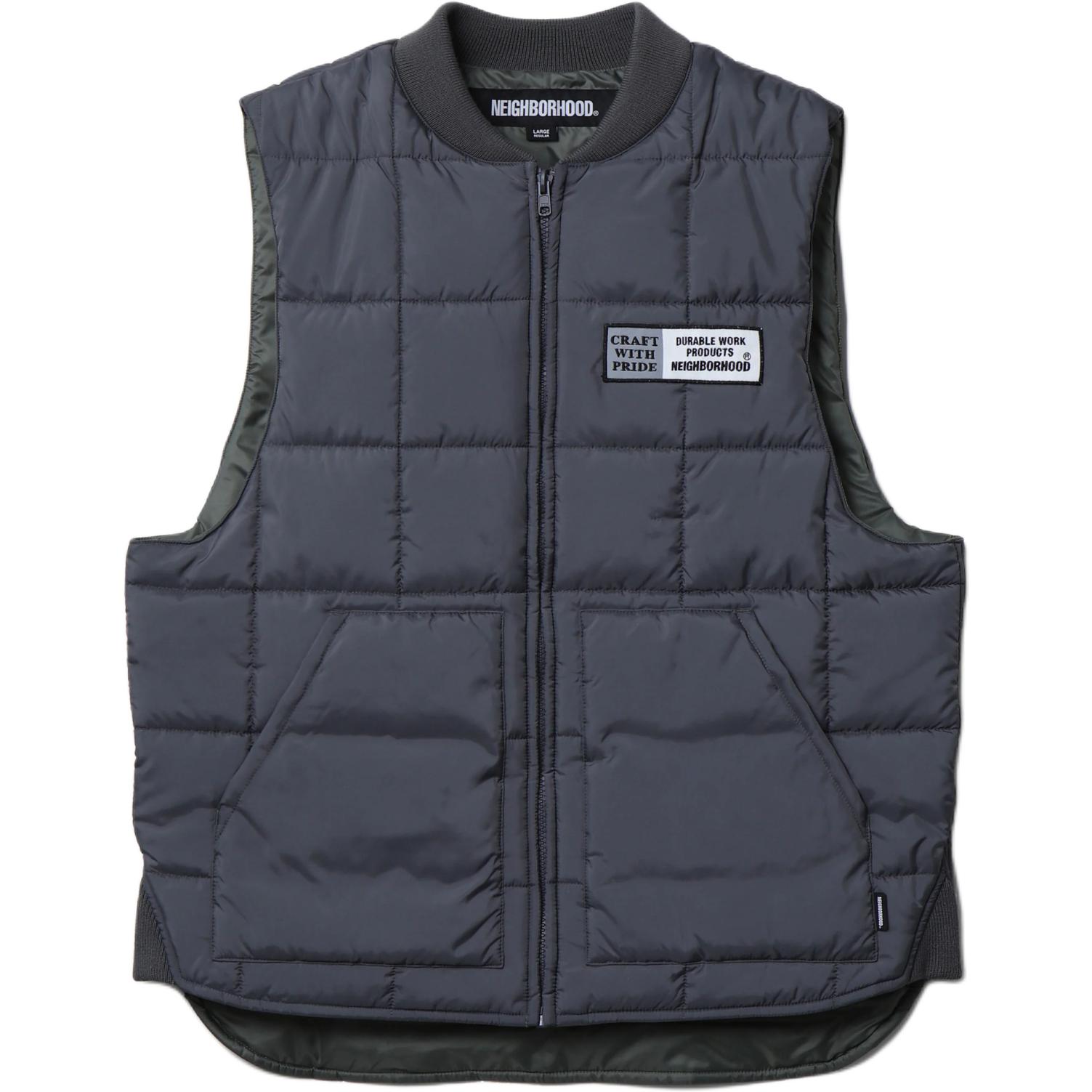 

Стеганый жилет на молнии Neighborhood, серый