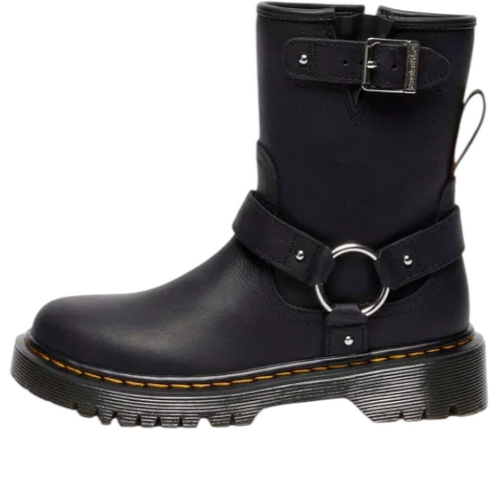 

(GS) Кожаные байкерские ботинки Dr. Martens Genaya 'Black Wyoming'