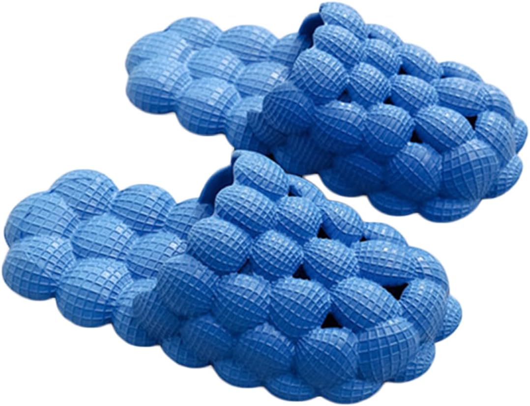 

Тапочки для ванной для женщин и мужчин, противоскользящие домашние шлепанцы, сандалии для душа, пляжа и бассейна Auxdiq, синий