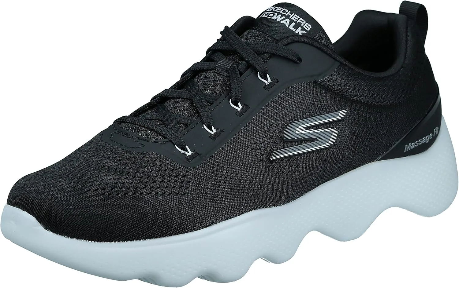 Мужские кроссовки Skechers GO Walk Massage FIT Trainers 216404 BKW, черные