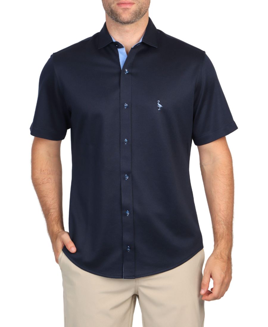 

Мужская рубашка с коротким рукавом из модала Tailorbyrd, Navy