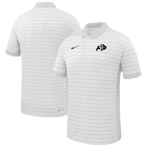 

Мужская белая футболка-поло Colorado Buffaloes 2025 early season coaches sideline victory stripe performance Nike
