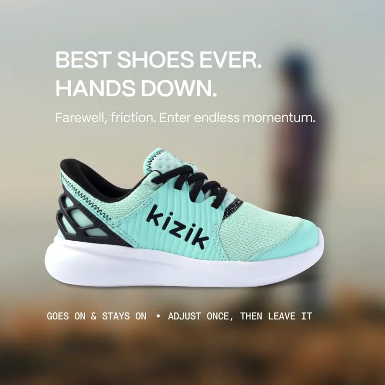 

Детские кроссовки Kizik с удобной дышащей вязаной верхней частью, без застежек | Ходовые кроссовки, стильные, ортопедические для спортивного стиля