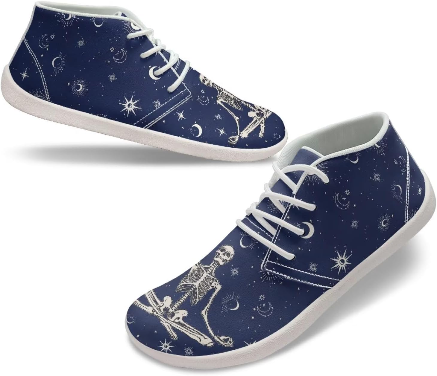 

Мужские низкие кроссовки-босоножки Легкие нескользящие широкие прогулочные кроссовки Обувь с нулевым перепадом Повседневные спортивные кроссовки Размер США 5-14 Qoiuvncy, Skeleton Moon