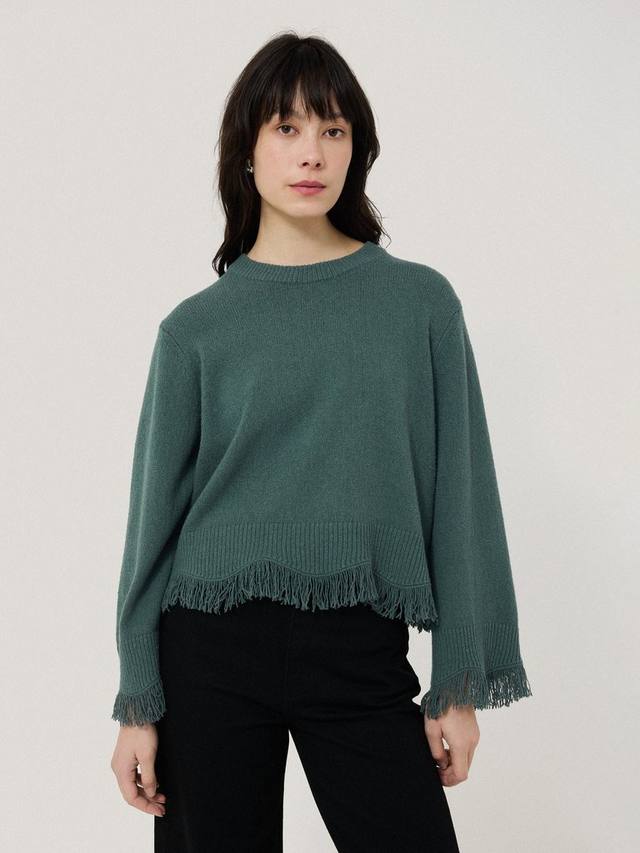 

Топ с бахромой из букле Jigsaw, Blue