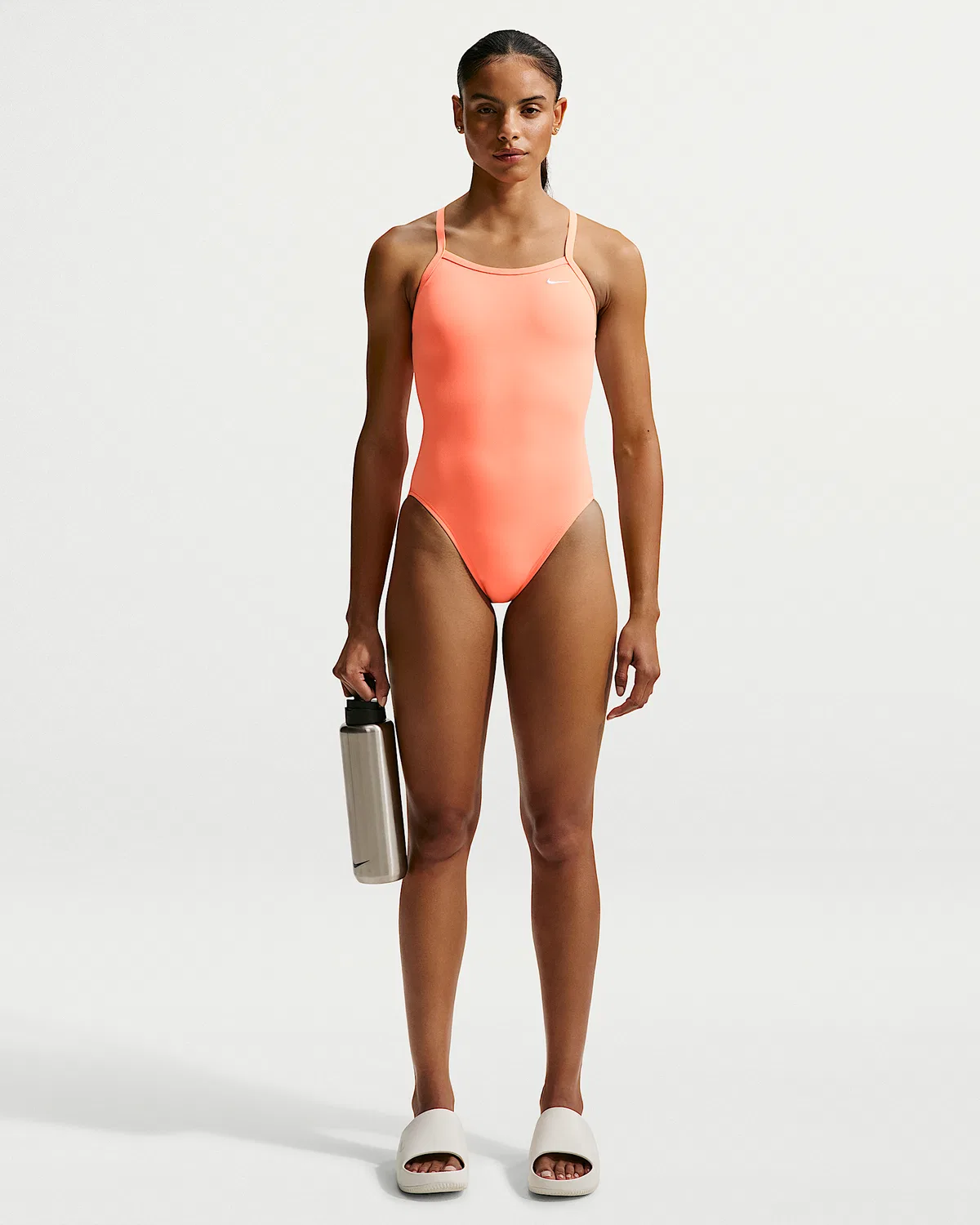 Женский цельный купальник Nike Swim HydraStrong Essential Racerback, Orange Pulse