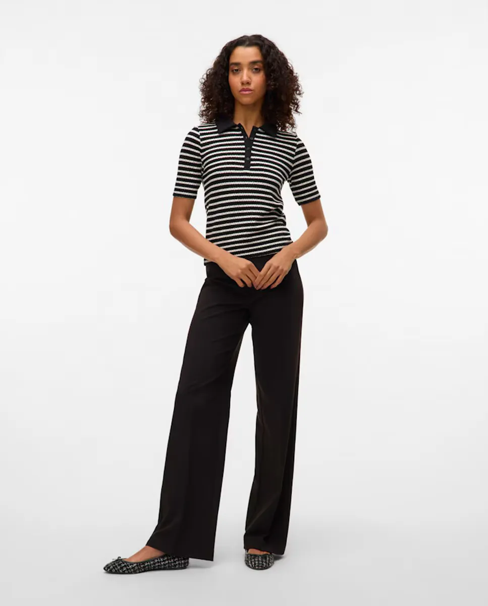 

Женские классические брюки со складками Vero Moda, чёрный