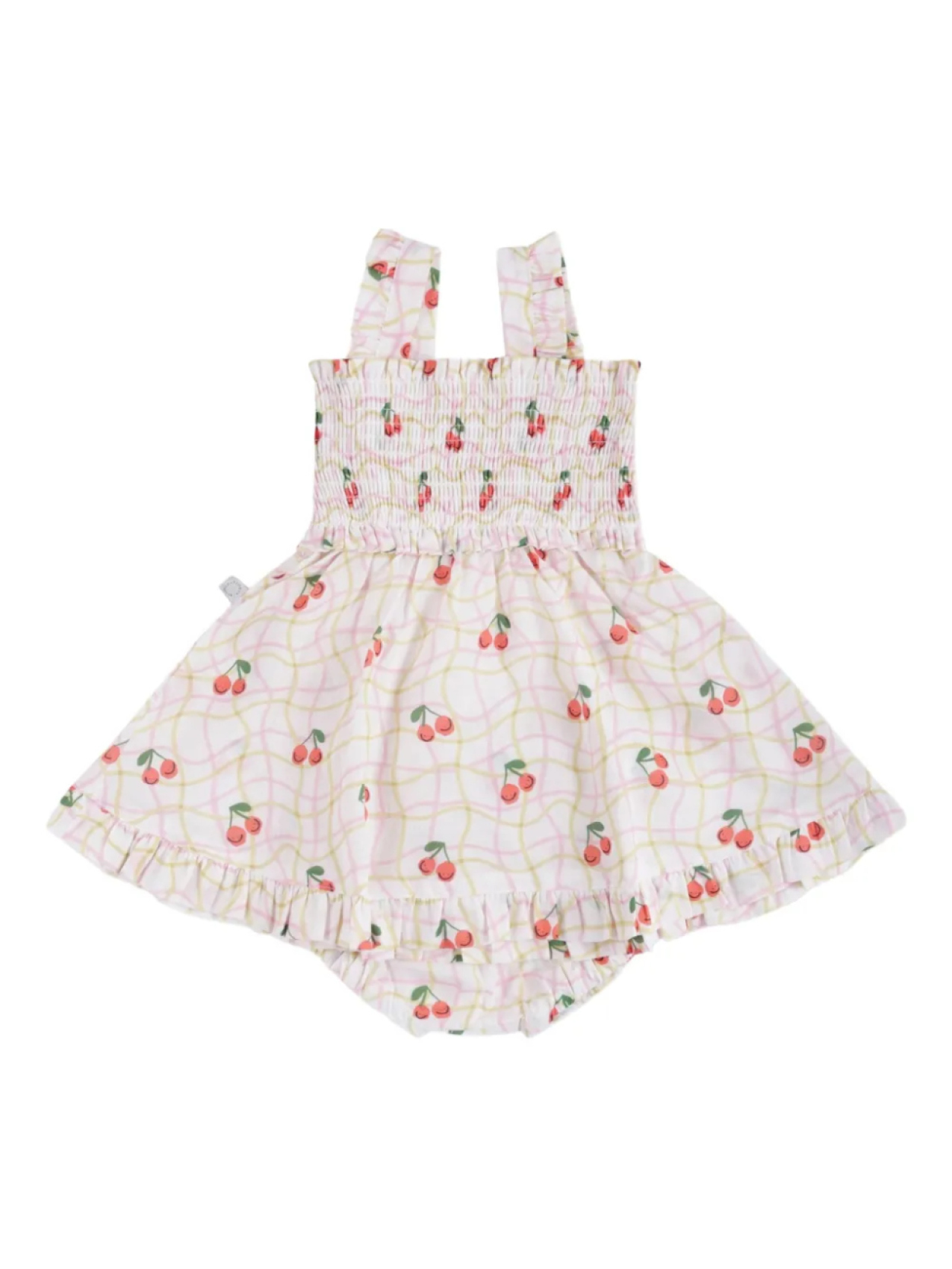 

Платье с принтом вишни Stella McCartney Kids, белый