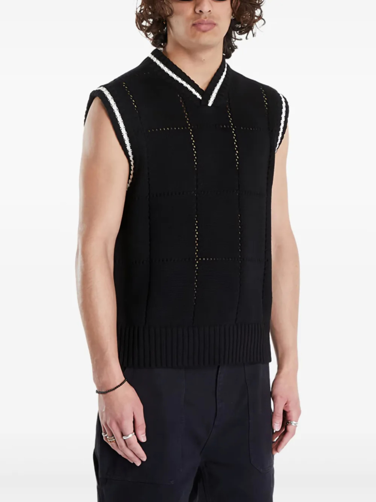 

Вязаный жилет без рукавов HAL STUDIOS, черный