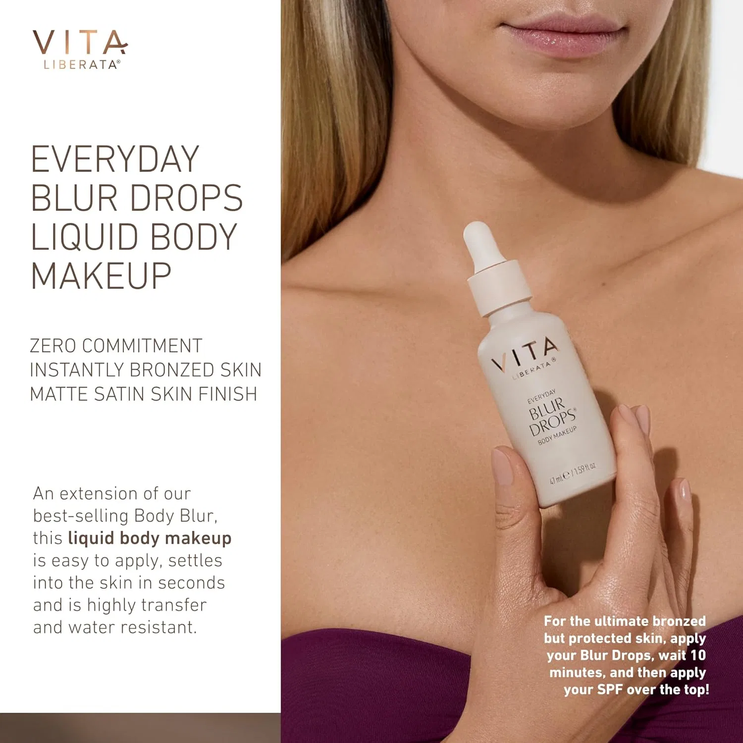 Лосьон для тела Vita Liberata Everyday Body Blur Drop Medium 1.59 Fl Oz — фото 2