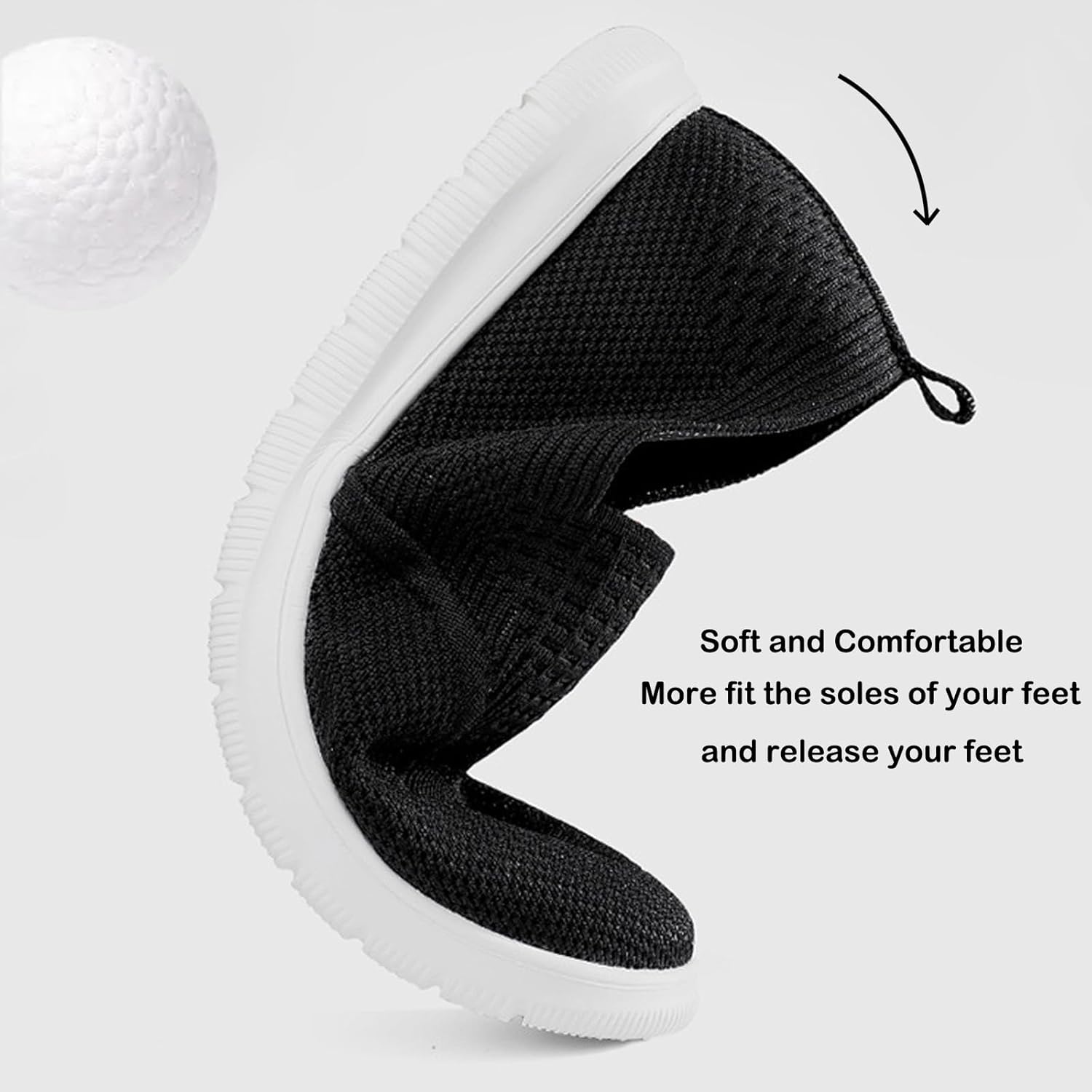 Мужские легкие лоферы с сеткой, с круглым носком, на плоской подошве, удобные, дышащие, без шнурков, с нескользящей мягкой подошвой, повседневные модные кроссовки, занятий в спортзале, офиса и ежедневной носки Nsneond, белый — фото 4