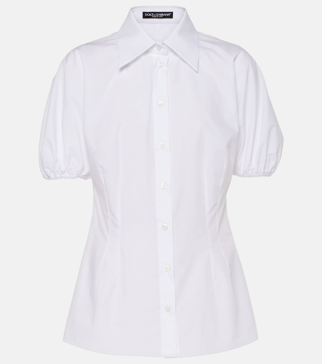 

Блузка из хлопкового поплина с пышными рукавами Dolce&Gabbana, BIanco Ottico