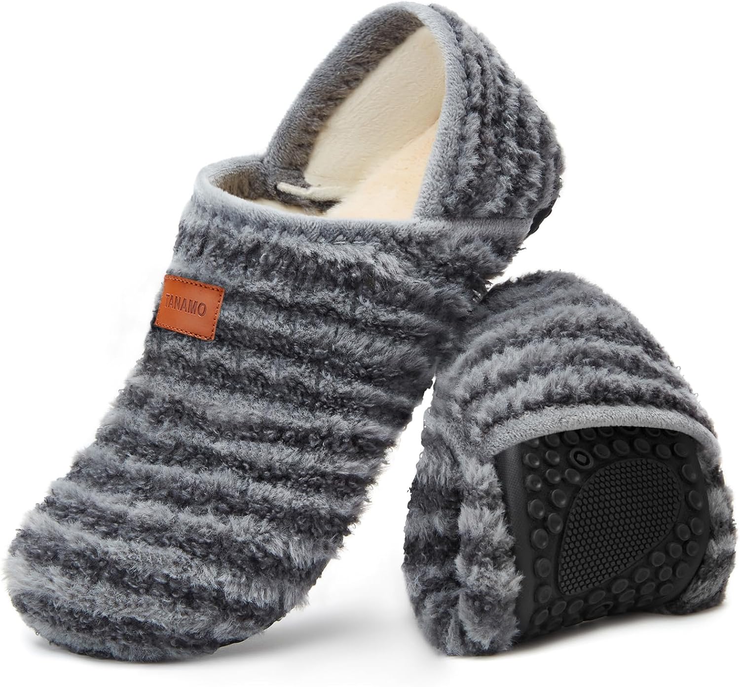 

Домашние тапочки Tanamo для женщин и мужчин, для ношения, носки-топанки, удобные тапочки для дома, спальни, путешествий и йоги, черный