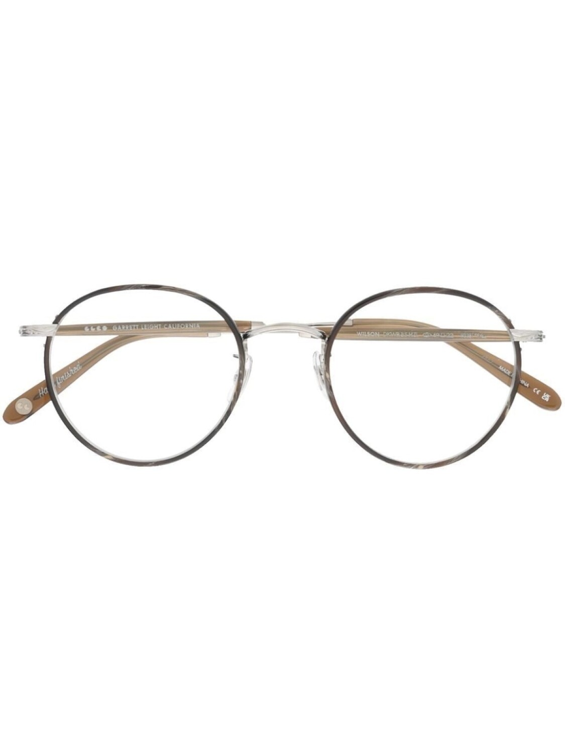 

Garrett Leight очки Wilson в круглой оправе, коричневый