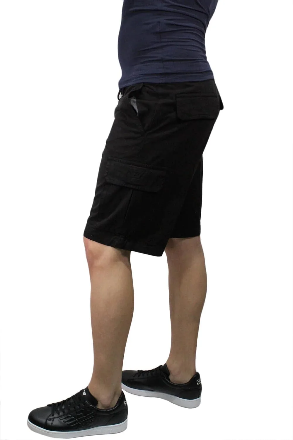 Мужские плавки-бермуды Emporio Armani Standard Eagle Patch, черный — фото 4