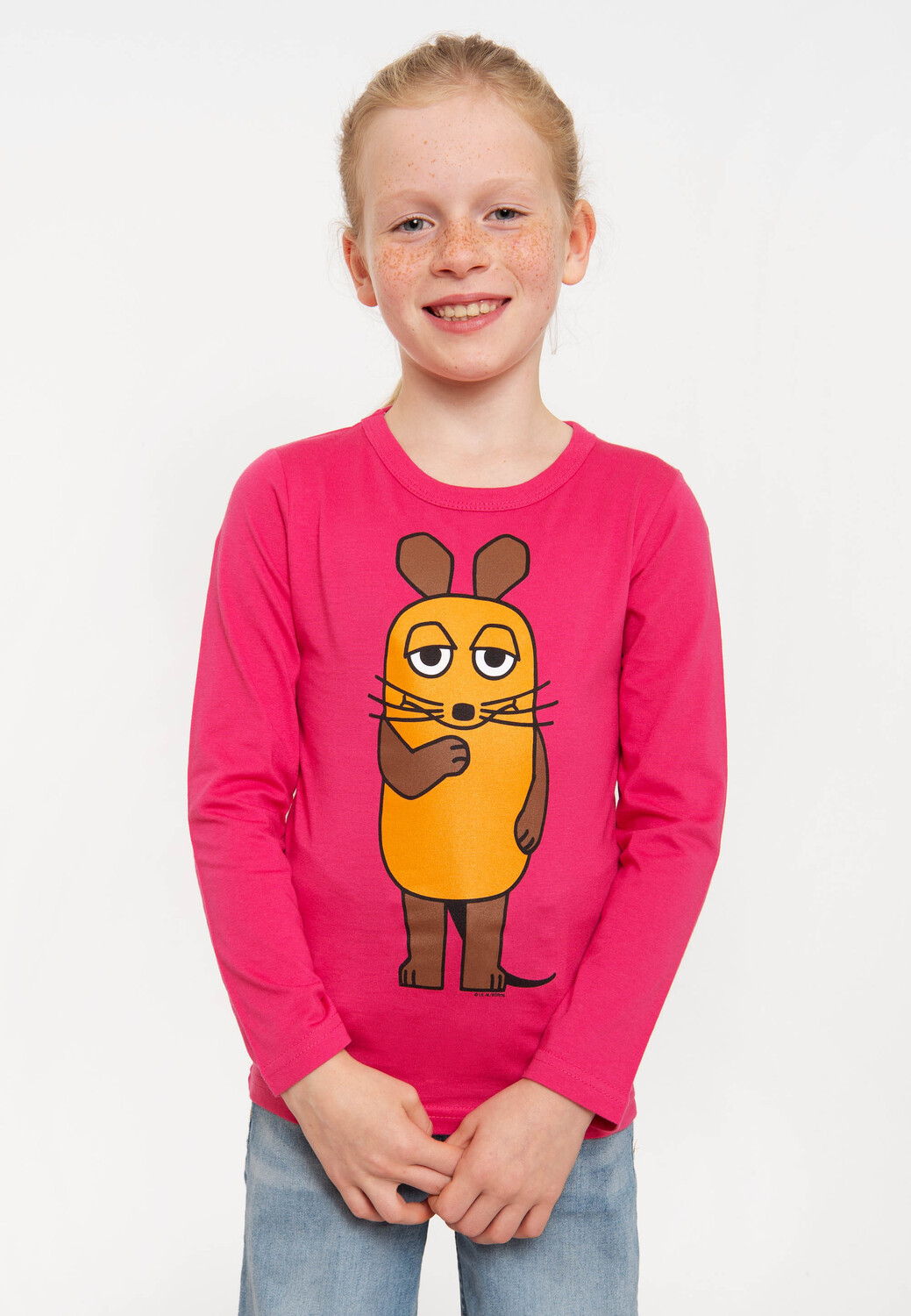 Лонгслив Logoshirt Langarmshirt Die Sendung mit der Maus Die Maus, розовый — фото 4