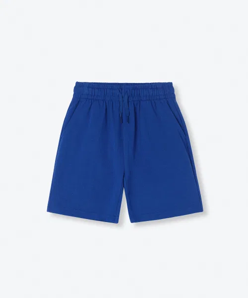Детские шорты из хлопка MUSINSA STANDARD KIDS синие — фото 2
