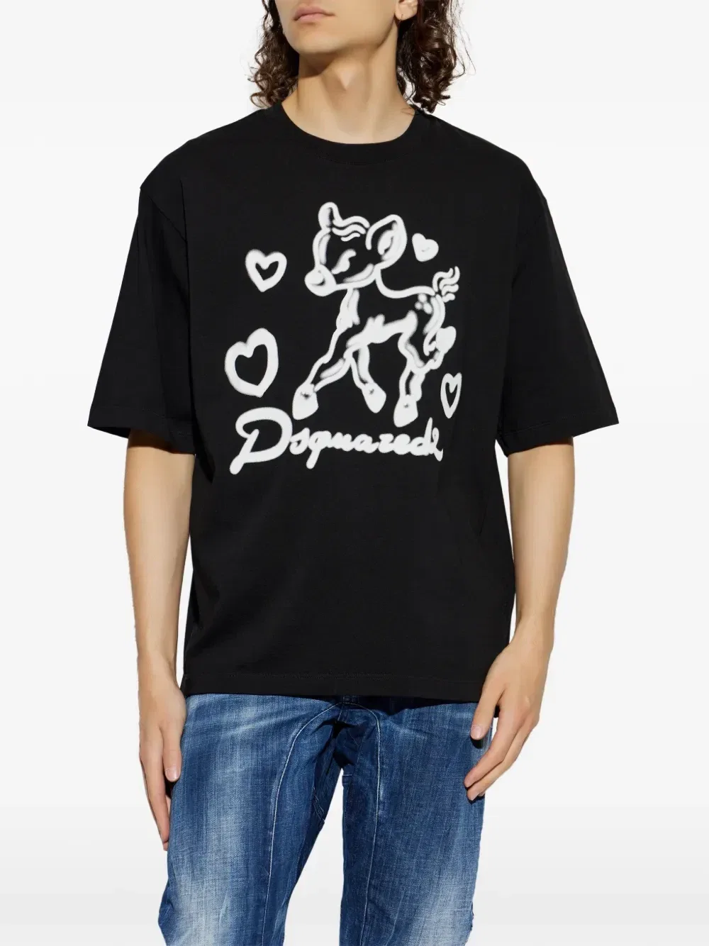 Футболка с графическим принтом DSQUARED2, черный — фото 3