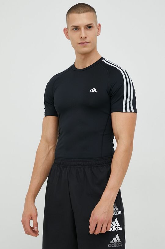 

Футболка для тренировок Techfit с 3 полосками adidas, черный