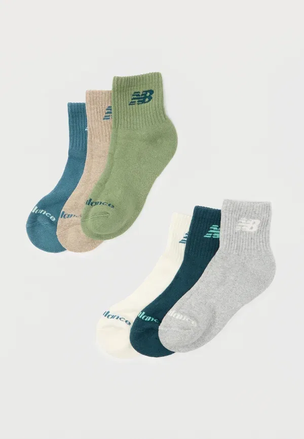 Носки детские повседневные сезонные New Balance ankle 6 pack, разноцветные