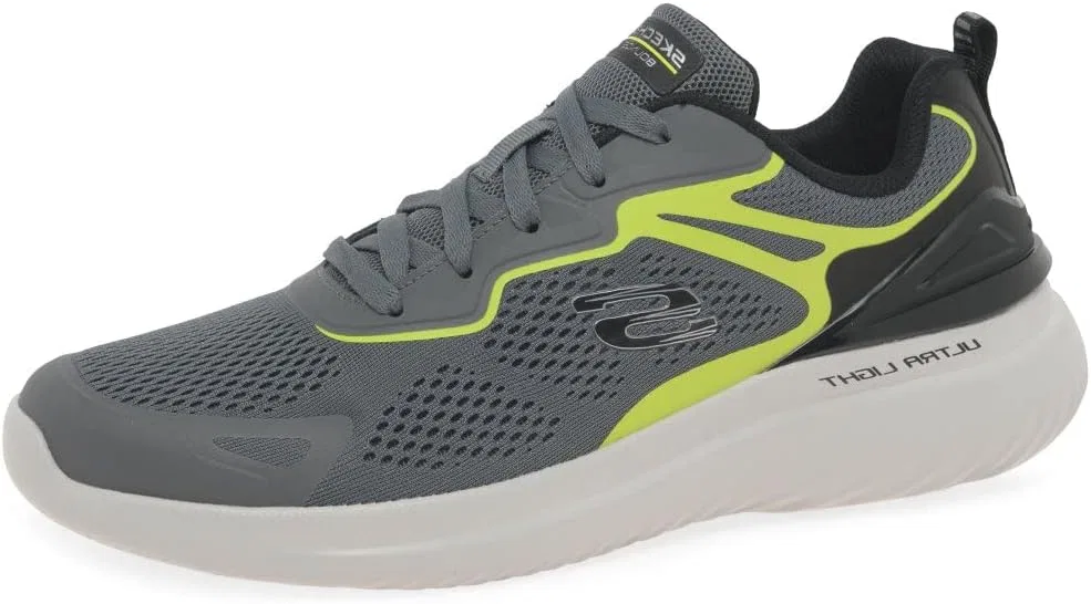 Мужские кроссовки Skechers 232674 Cclm, Anthracite-Coloured Synthetic Mesh With Lime Trim