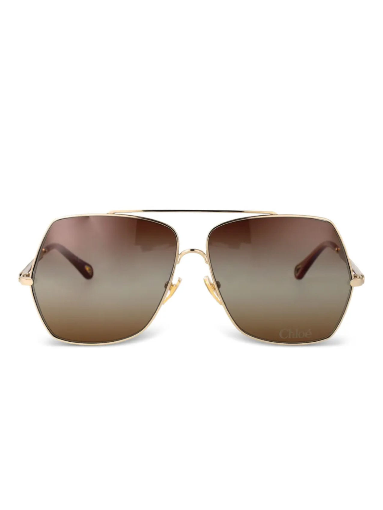 

Chloé Eyewear geometric-frame солнцезащитные очки, золотой