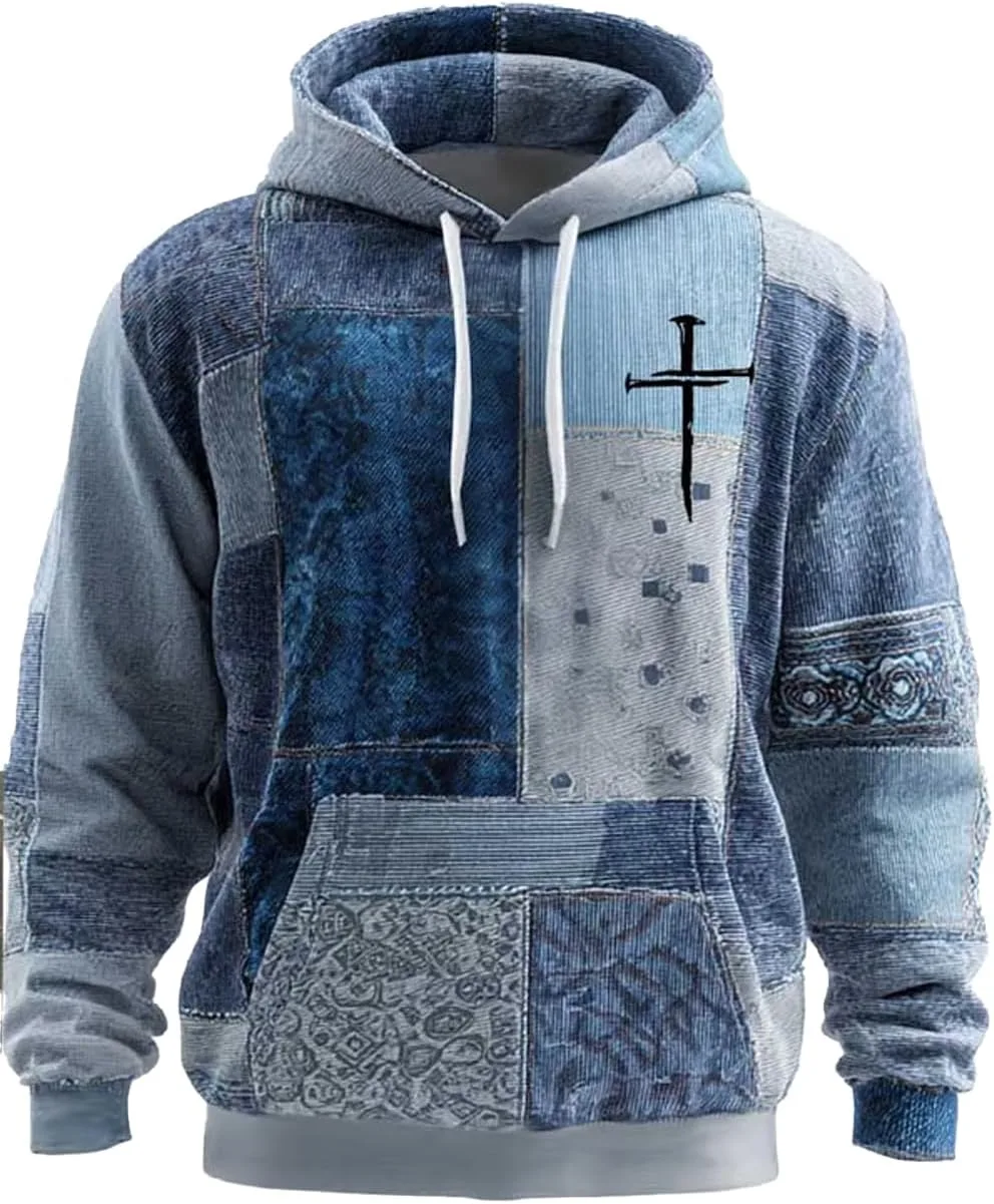 

Мужской свитшот ретро с принтом креста CIVIZILUX