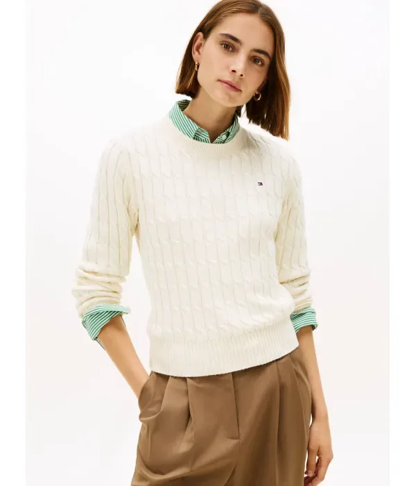 Свитер regular fit Tommy Hilfiger, кремовый
