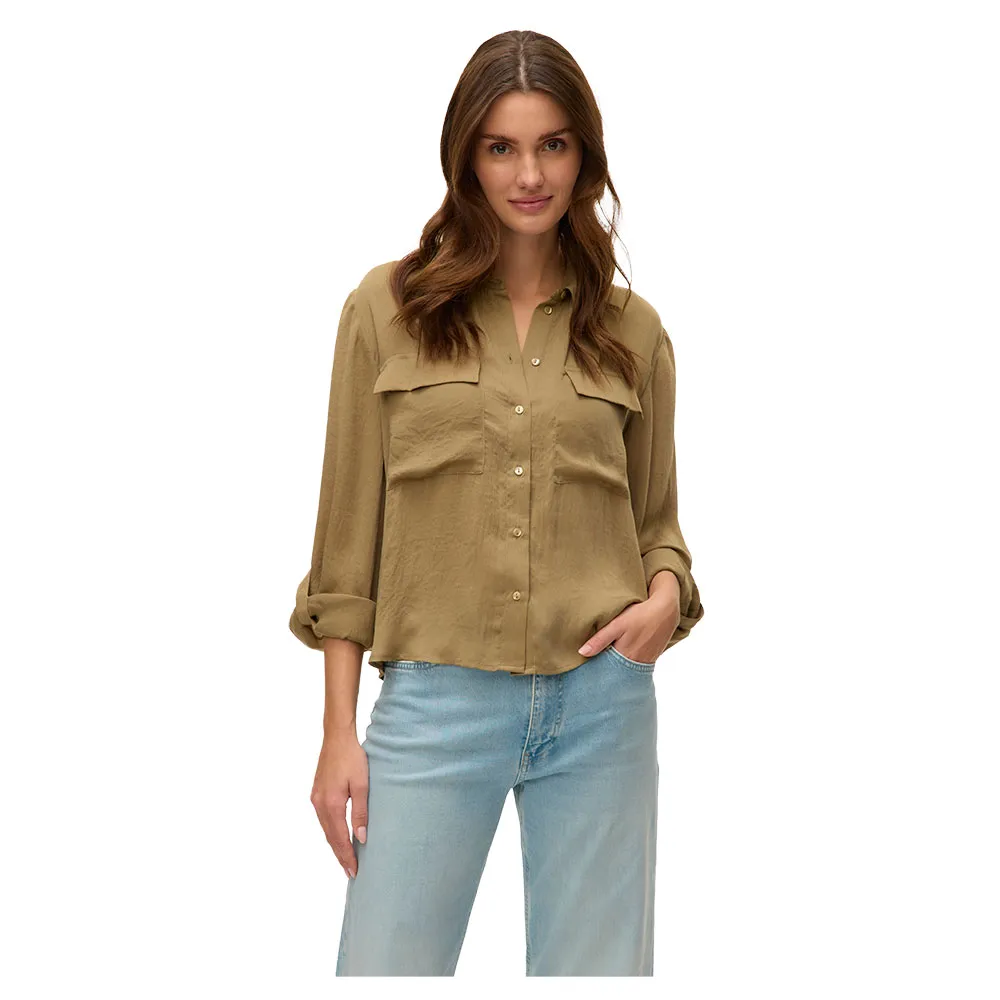 

Рубашка с длинным рукавом Vero Moda Fabiana, коричневый