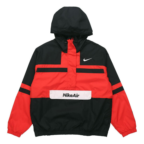 

Куртка Nike Air Windproof Anti Tear Half Cardigan Jacket 'Red Black', красный