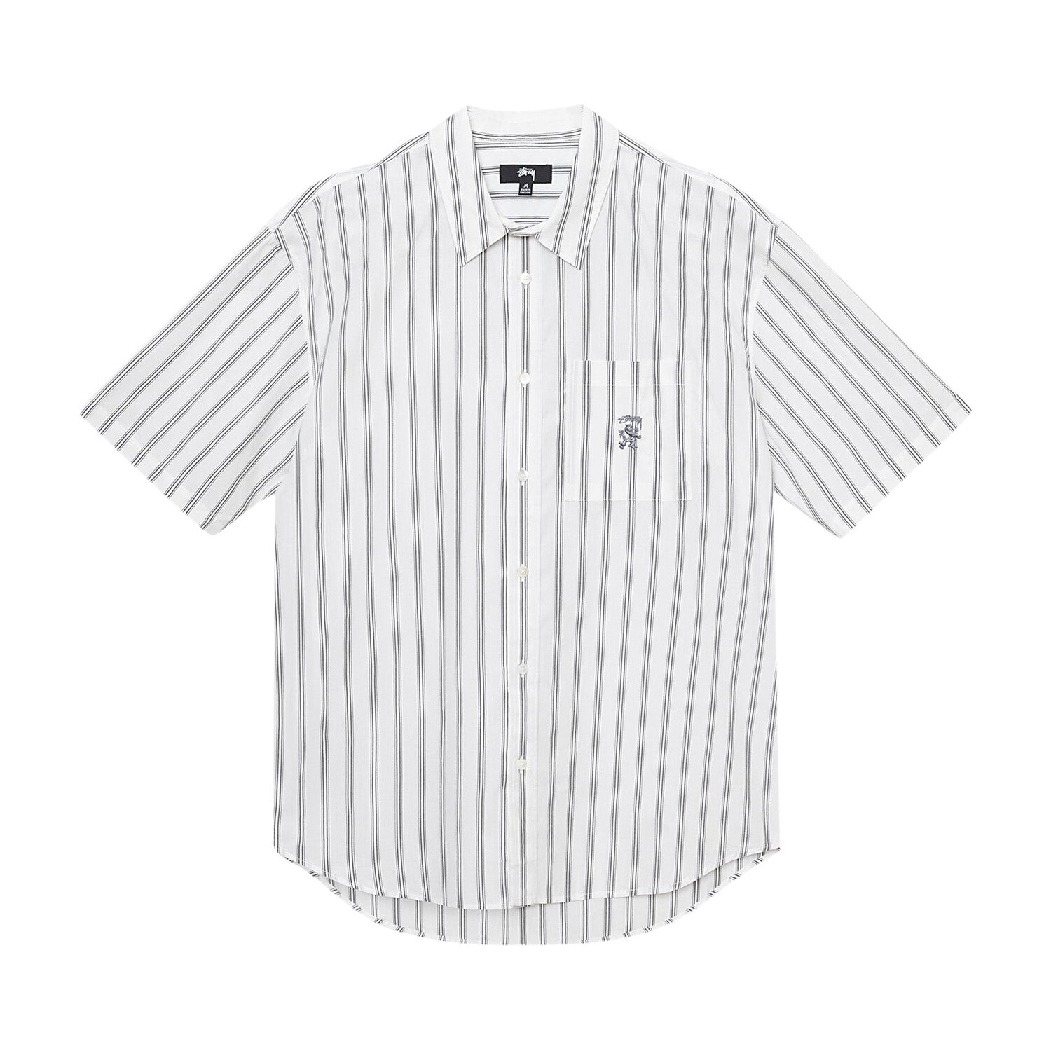 

Рубашка в полоску с короткими рукавами свободного кроя Stussy Off White Stripes