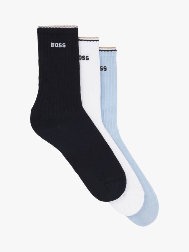 

Носки на лодыжках в полоску с логотипом HUGO BOSS, цвет Pale Blue/Multi