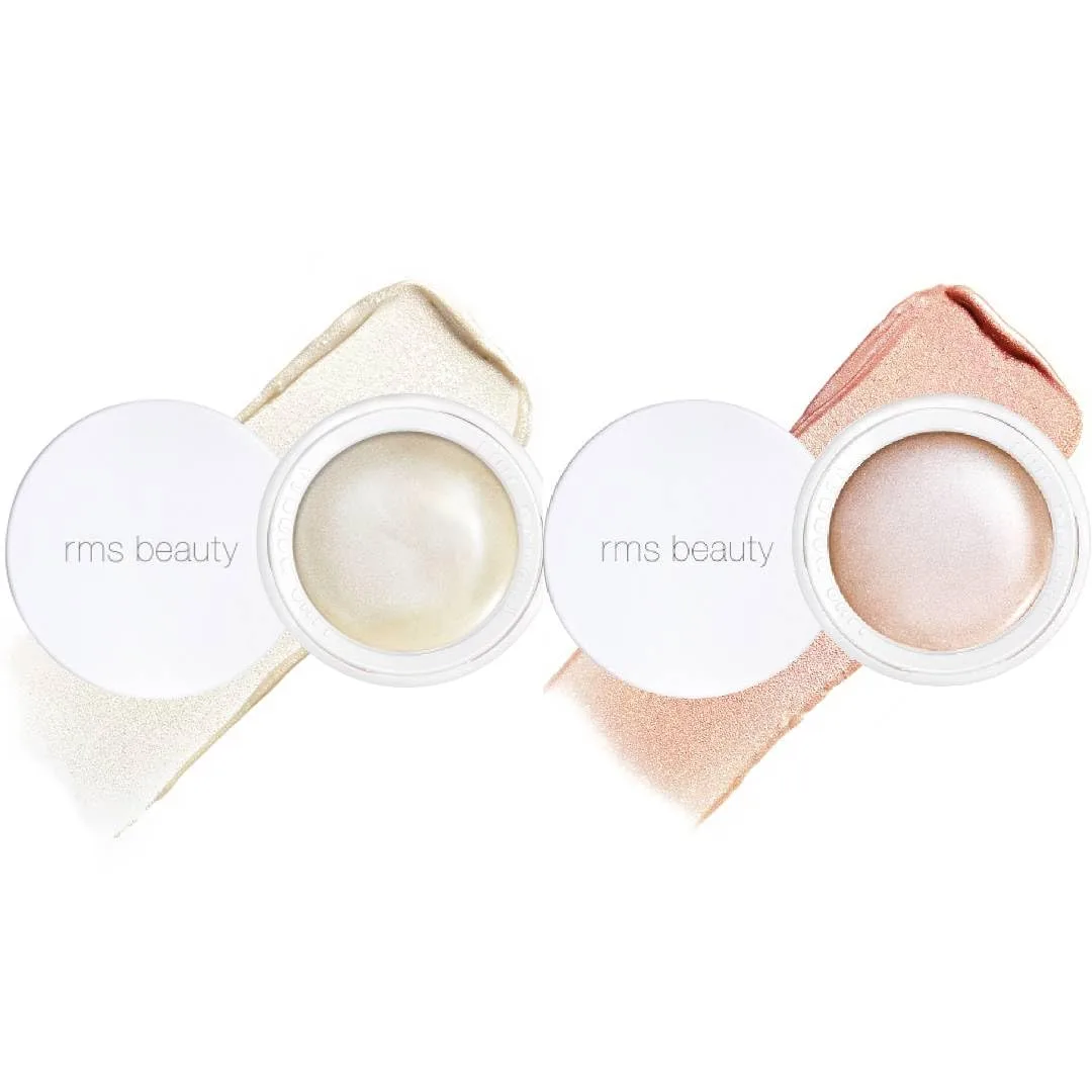 RMS Beauty Luminizer - Хайлайтер для сияющего макияжа, гелево-пудровый хайлайтер, хайлайтер для тела и лица, кремовый хайлайтер для создания эффекта влажного сияния.
