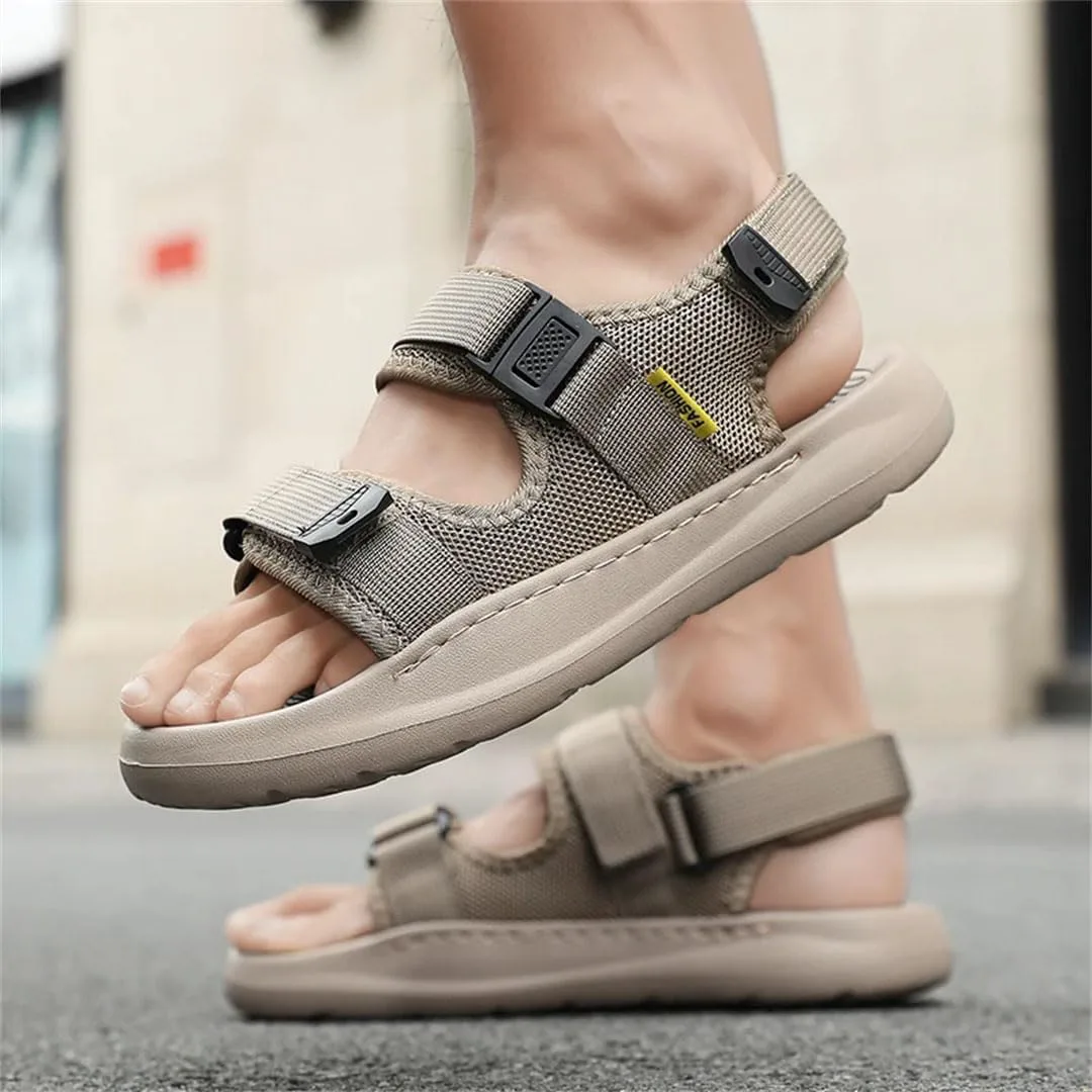Men’S Fashion Roman Style Beach Сандалии Breathable Thick Sole Casual Flat Lightweight Outdoor Classic Gladiator Sneakers Generic, хаки — фото 3