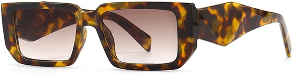 

Модные прямоугольные солнцезащитные очки для женщин в стиле ретро, ​​защита от ультрафиолета UV400, леопардовый принт, для мужчин, фиолетовые и розовые солнцезащитные очки TKKTLLT, Leopard Tea Gradient