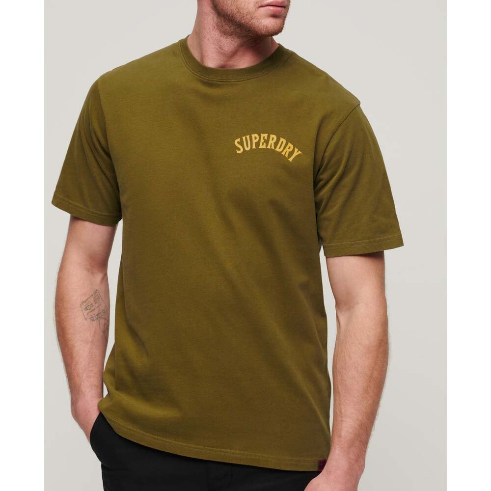 Футболка с коротким рукавом Superdry Tattoo Graphic Loose, зеленый — фото 3