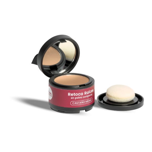 

Компактная пудра для окрашивания корней. Закрашивает седину, бороду и усы. DRN, Castaño Medio