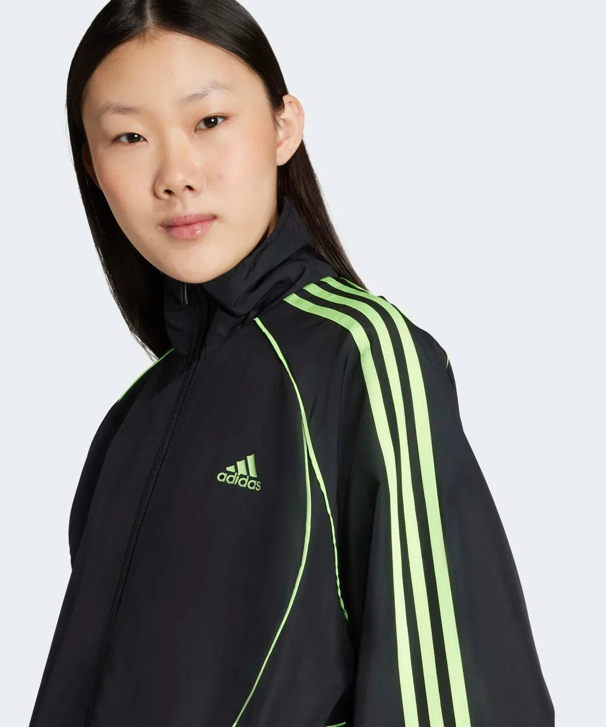 Трек-топ оверсайз woven adidas Originals Teamgeist Adicolor черный — фото 3