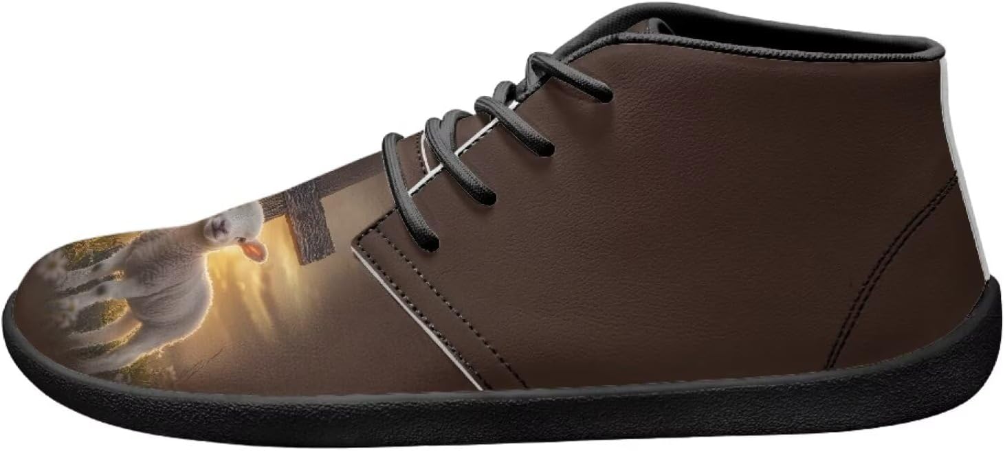 

Мужские кроссовки с широкой носочной частью, с животным принтом, стильные, с противоскользящей подошвой и нулевым перепадом, для ходьбы и бега Xixirimido, Alpaca