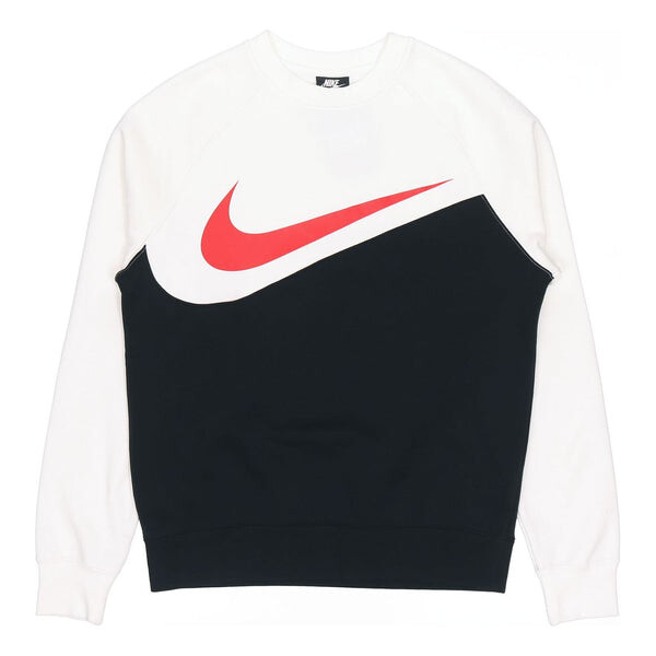 

Толстовка Nike Sportswear Swoosh Casual Round Neck Pullover Sports Black White, белый