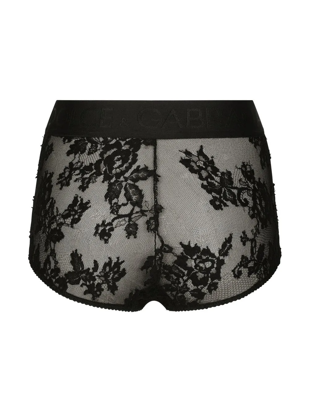 Кружевные трусы-брифы с завышенной талией DOLCE & GABBANA, черный — фото 3